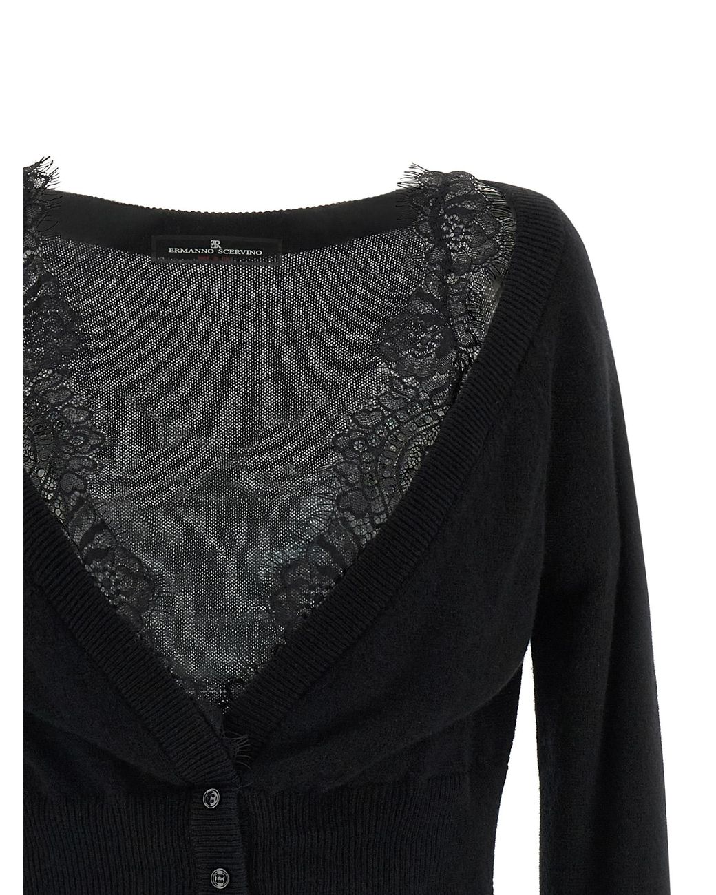 Ermanno Scervino Black Lace Cardigan