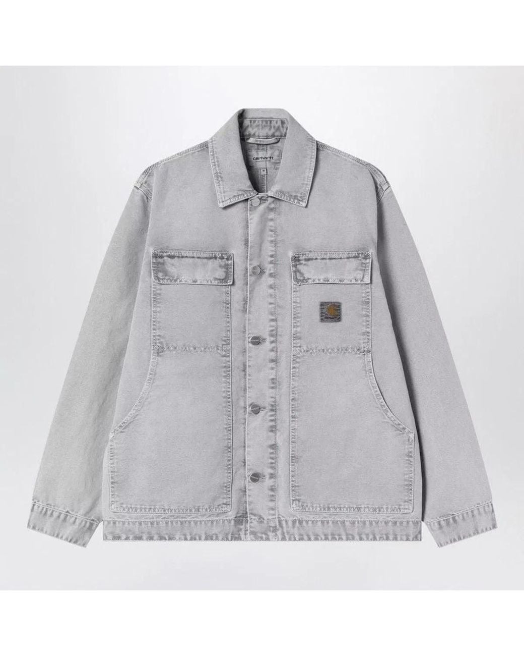 Carhartt Gray Og Arctic Jacket Chalk Wash for men