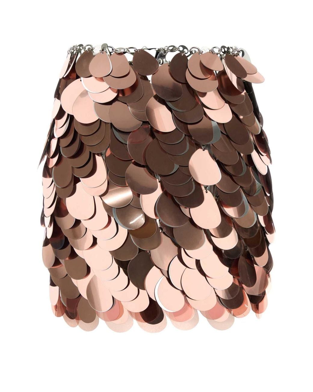 Rabanne Brown Maxi-Style Sequin Mini Skirt