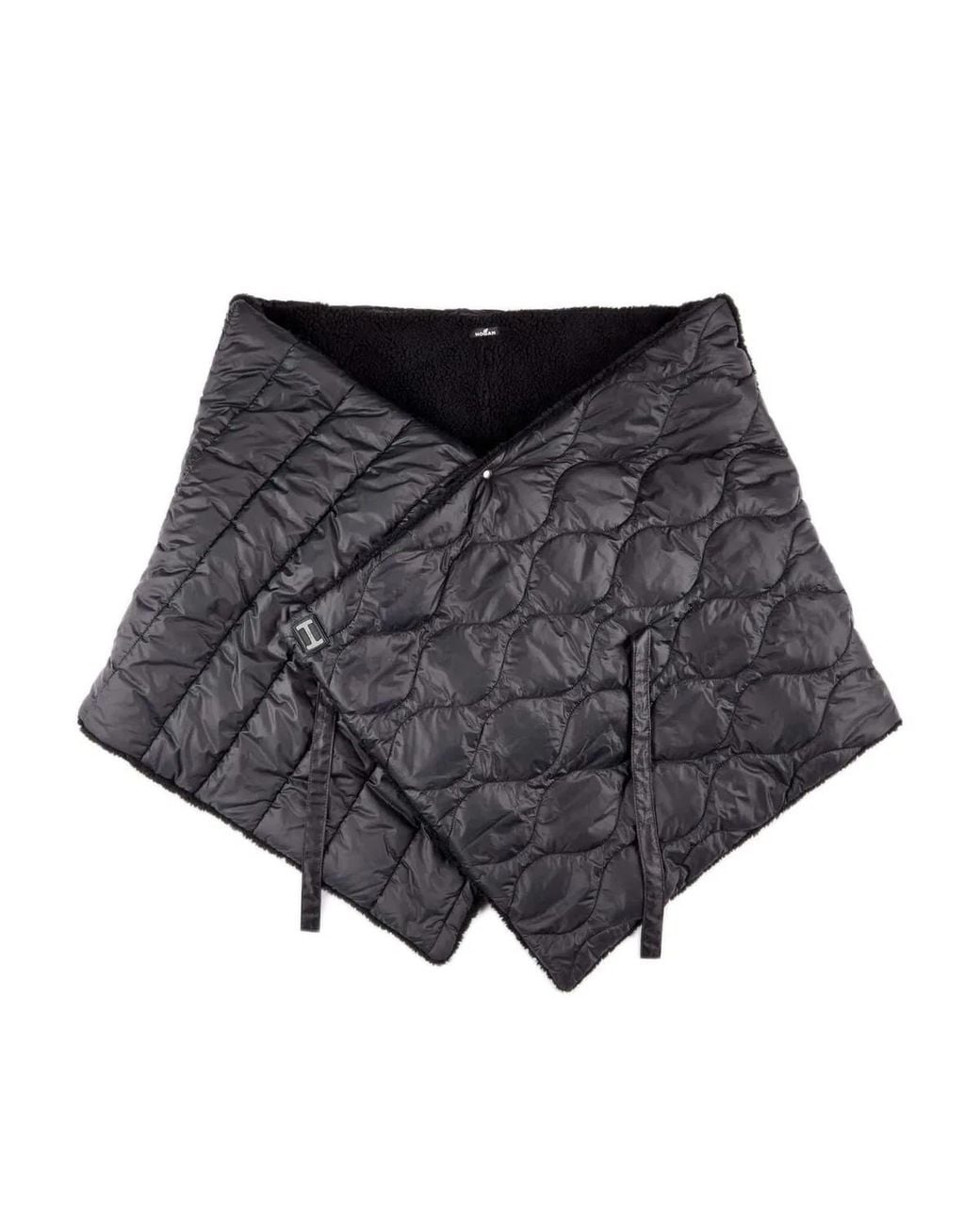 Hogan Gray Sciarpa Trapunte Nylon+Orsetto