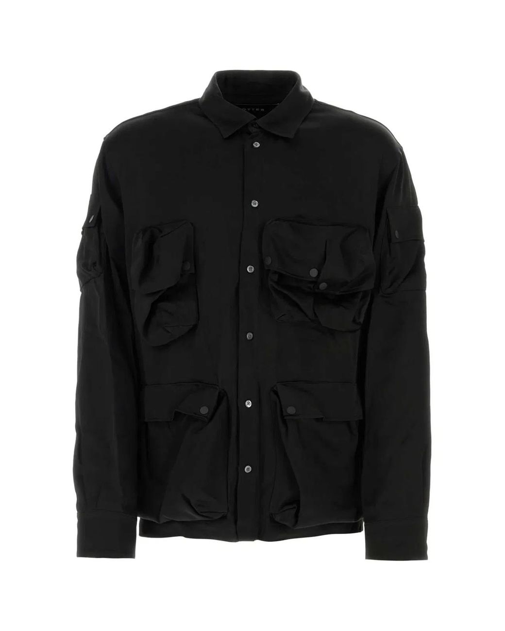 BOTTER Black Satin Shirt for men