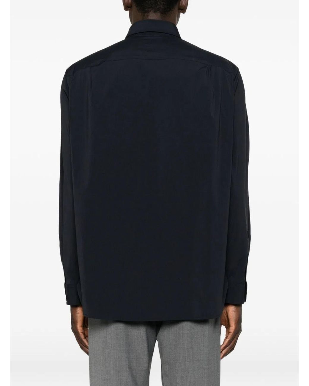 Emporio Armani Blue Nylon Shirt for men