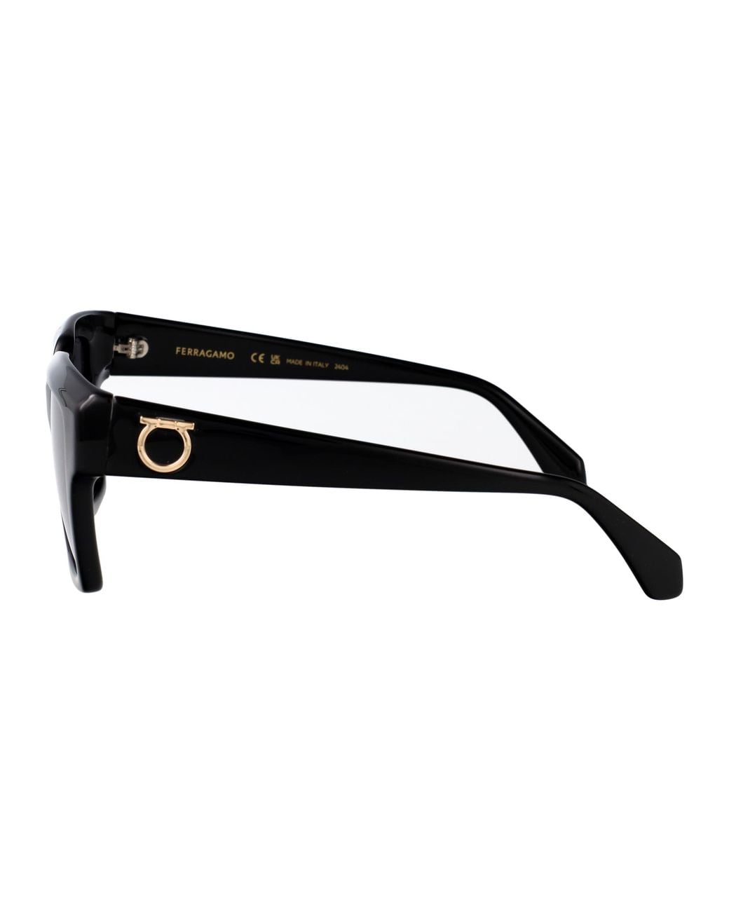 Ferragamo Black Acetate Sunglasses
