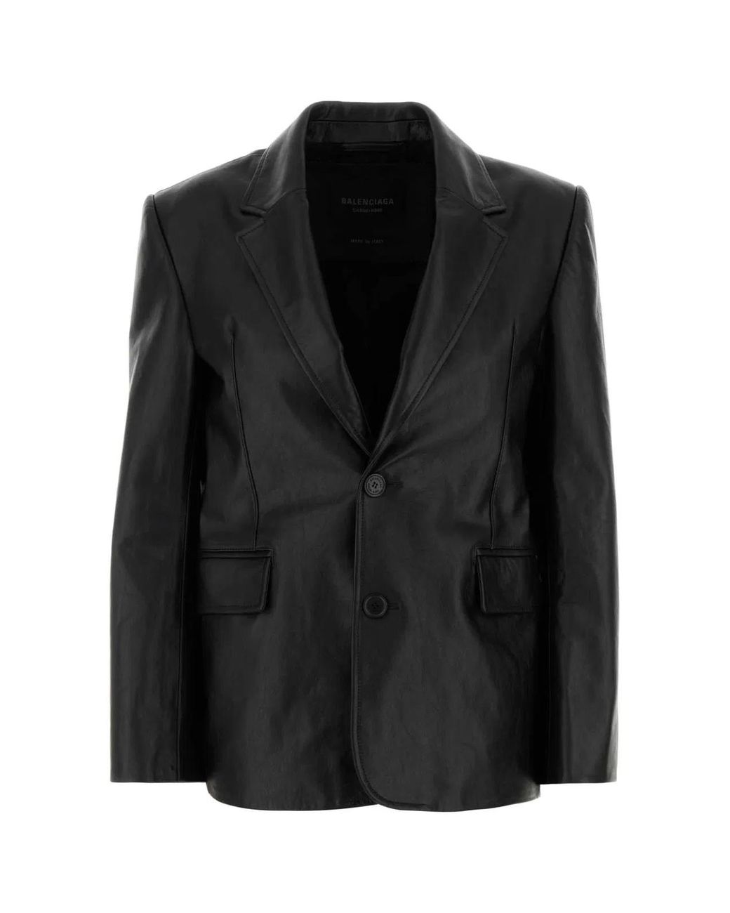 Balenciaga Black Leather Jacket