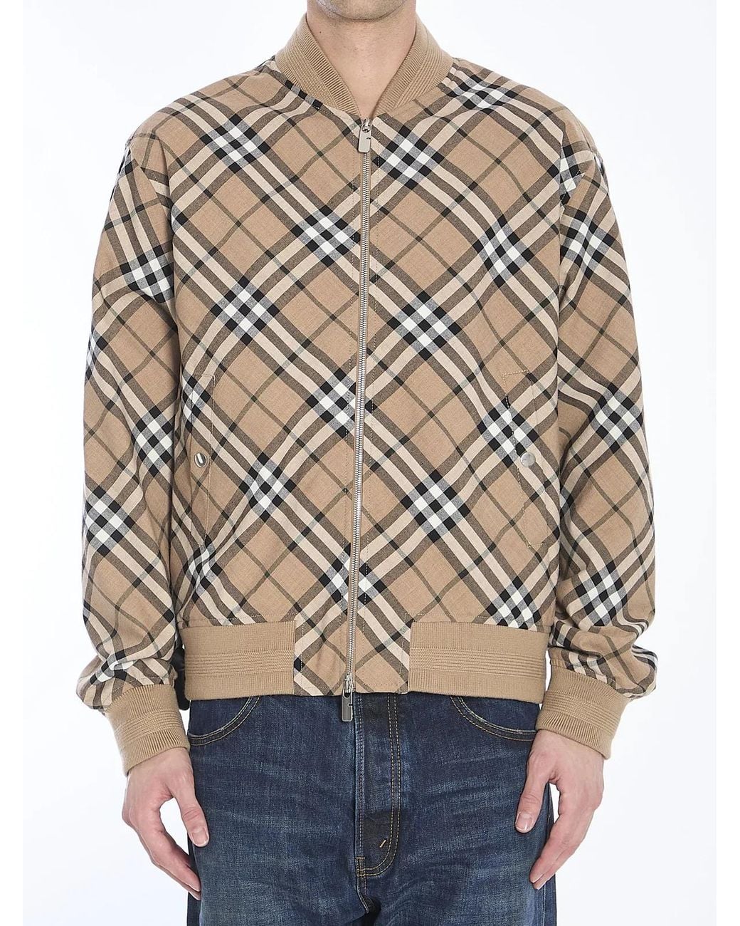 Burberry Gray Harrington Jacket for men