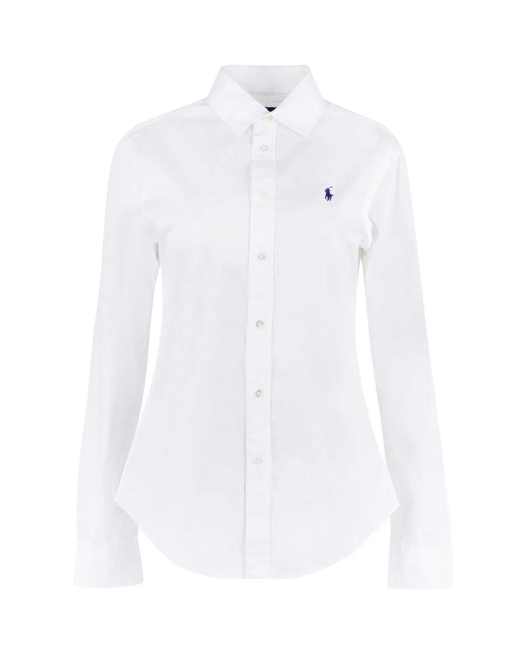 Polo Ralph Lauren White Long-Sleeved Cotton Shirt