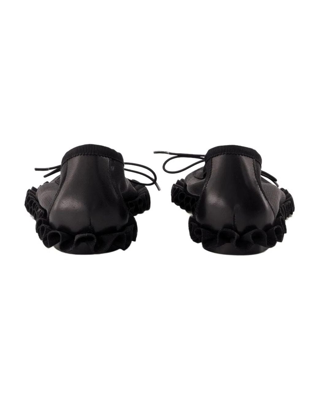 Simone Rocha Black Tutu Frill Ballerinas