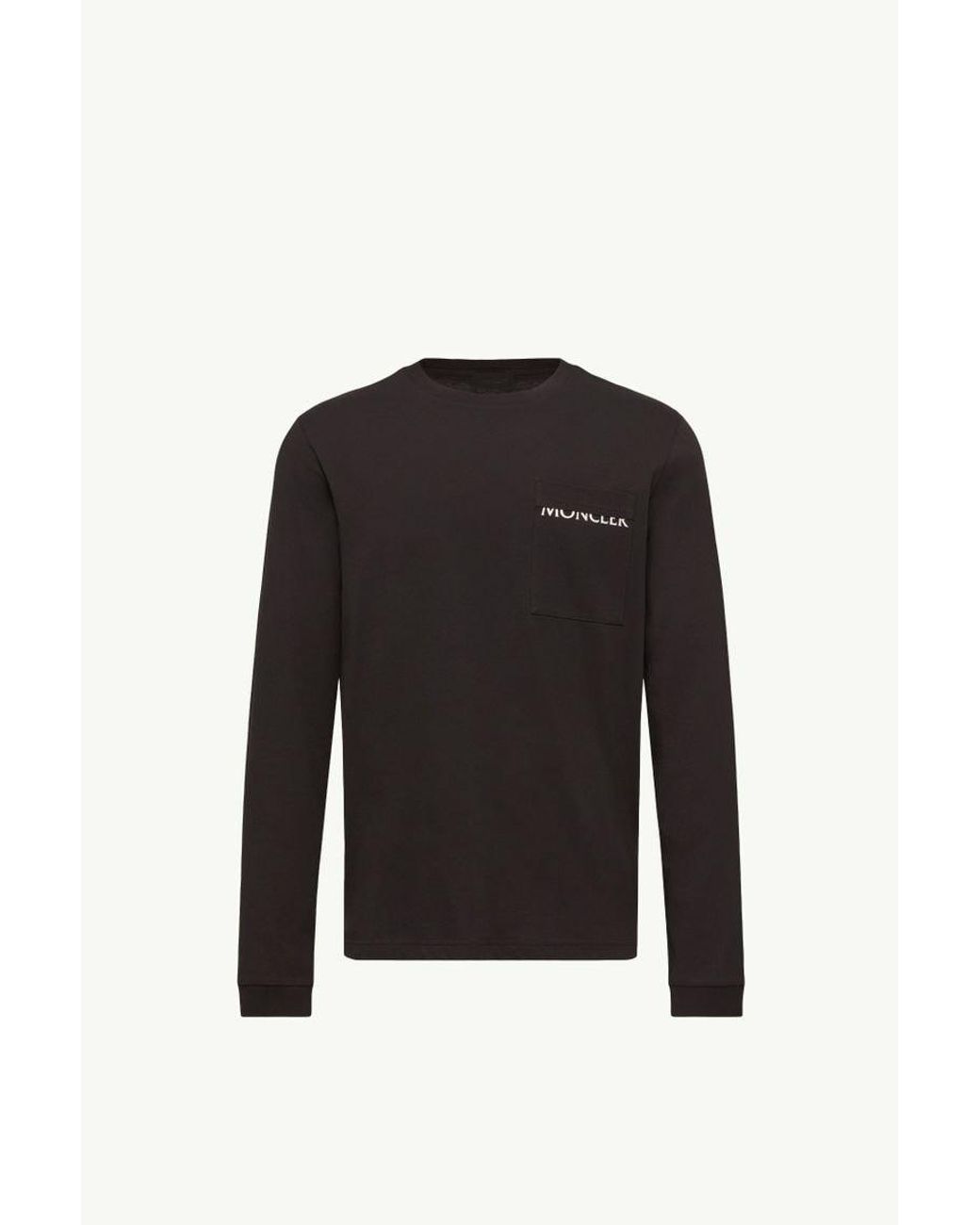 Moncler Black Logo-Print Long-Sleeve T-Shirt for men