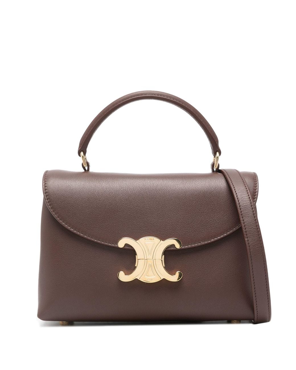 Céline Brown Chestnut Teen Nino Calfskin Shoulder Bag