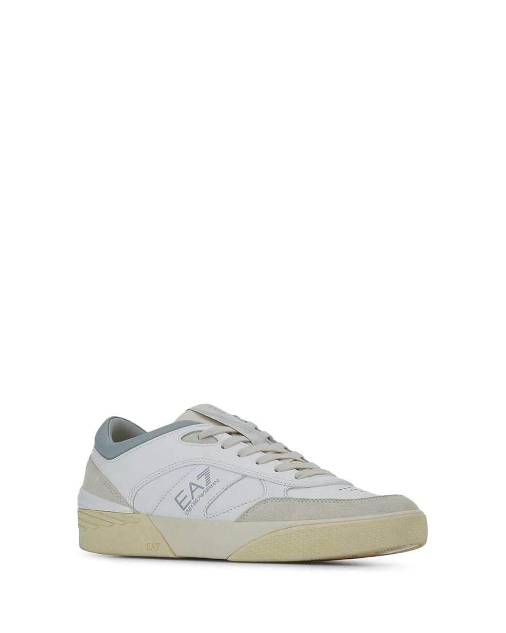 EA7 White E. A.7 Pride Leather Sneaker for men