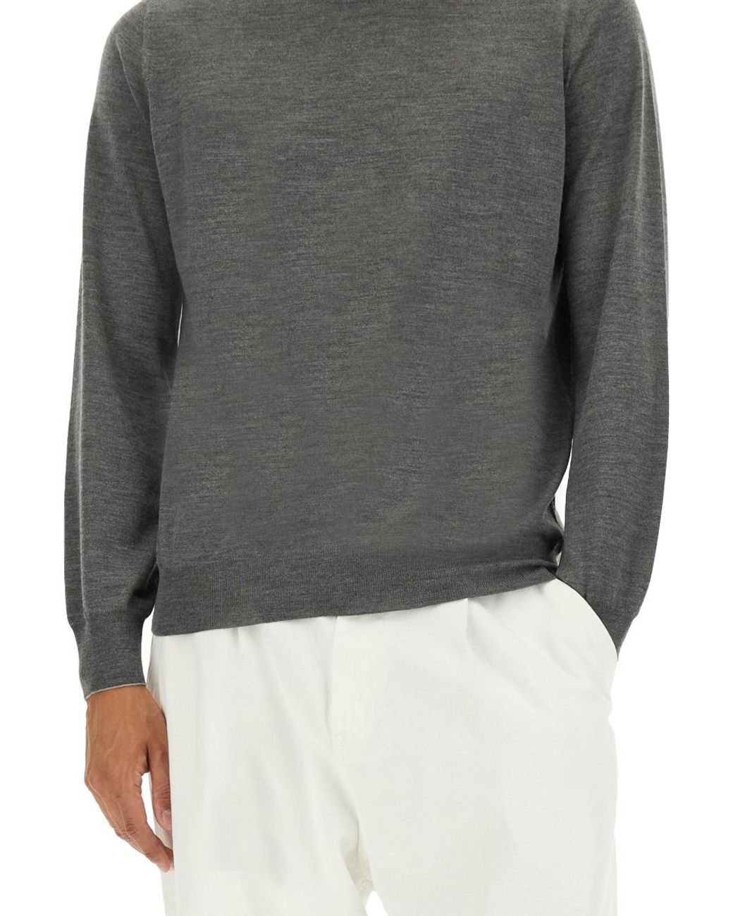 Brunello Cucinelli Gray Turtleneck Shirt for men