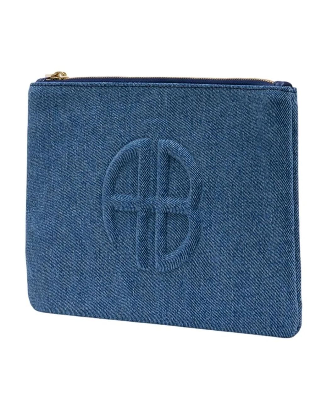 Anine Bing Blue Lili Clutch Bag