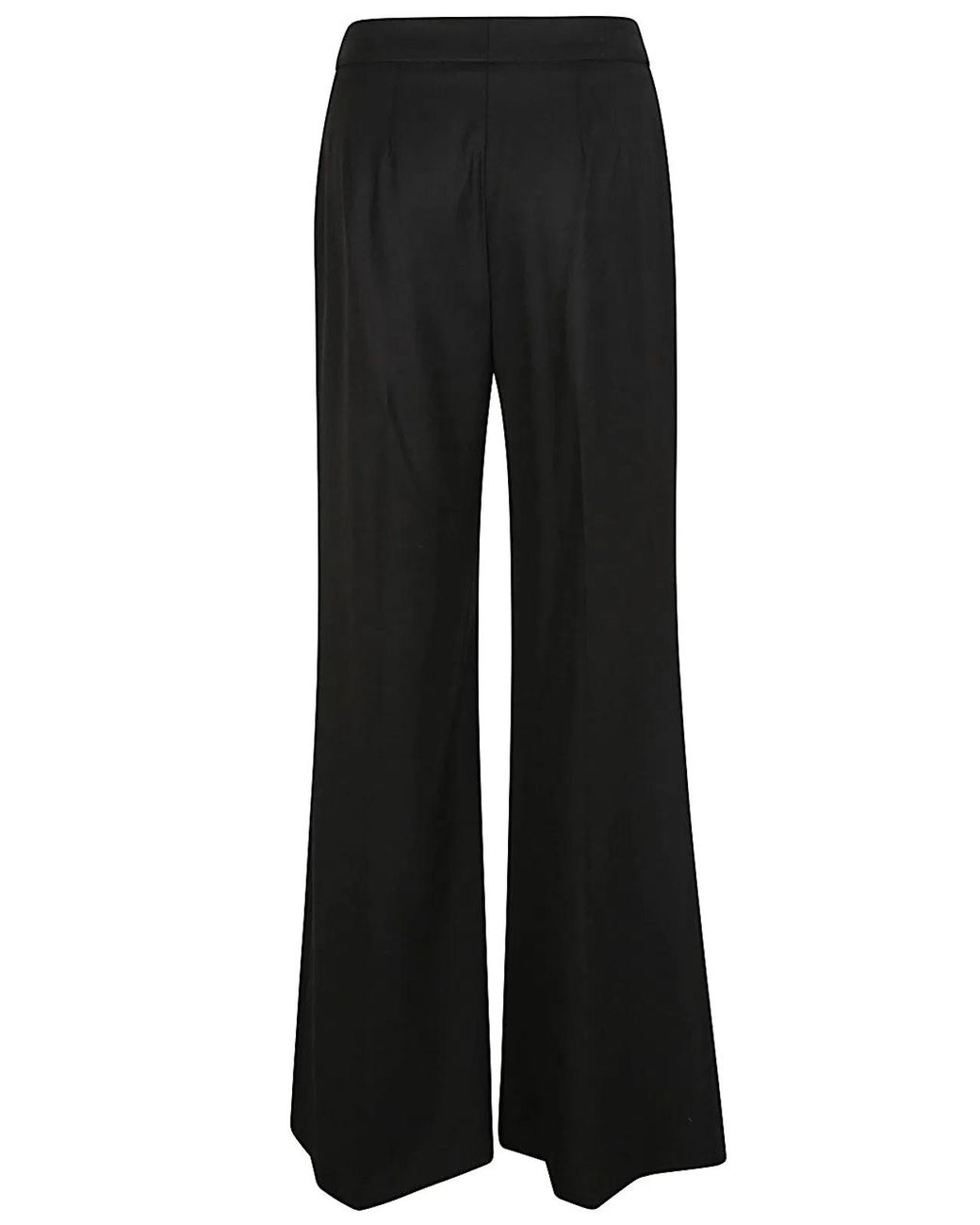 Via Masini 80 Black Wool Blend Trousers