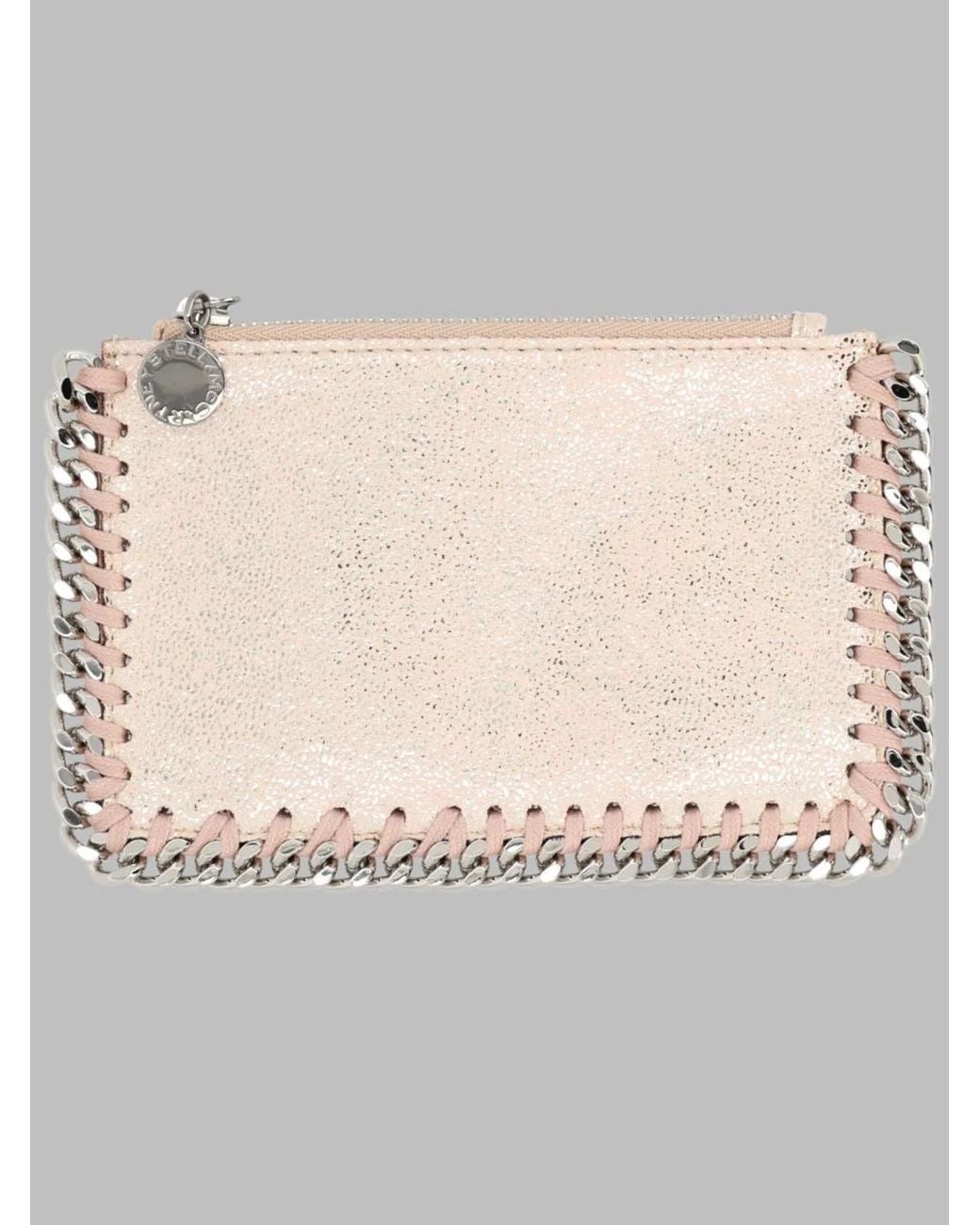 Stella McCartney Natural Portacarte "Falabella" Con Zip