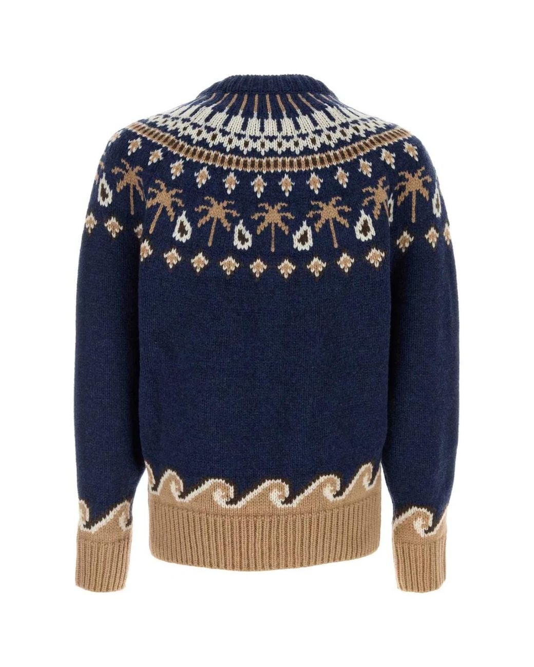 Alanui Blue Jacquard Sweater for men