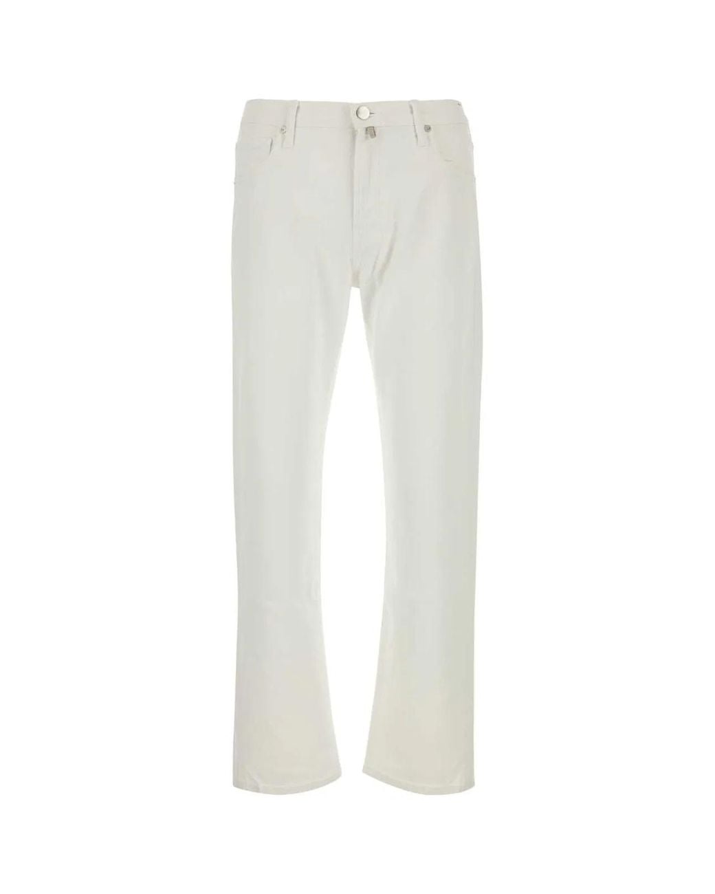 Incotex White Stretch Denim Jeans for men