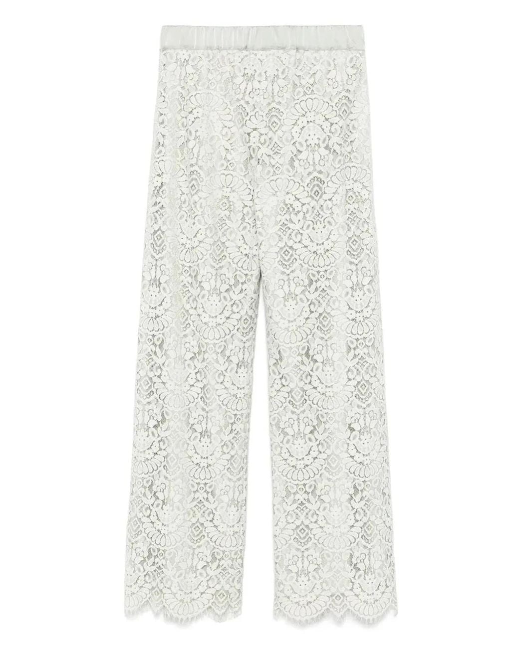 D.exterior White Viscosa Clothing Trousers