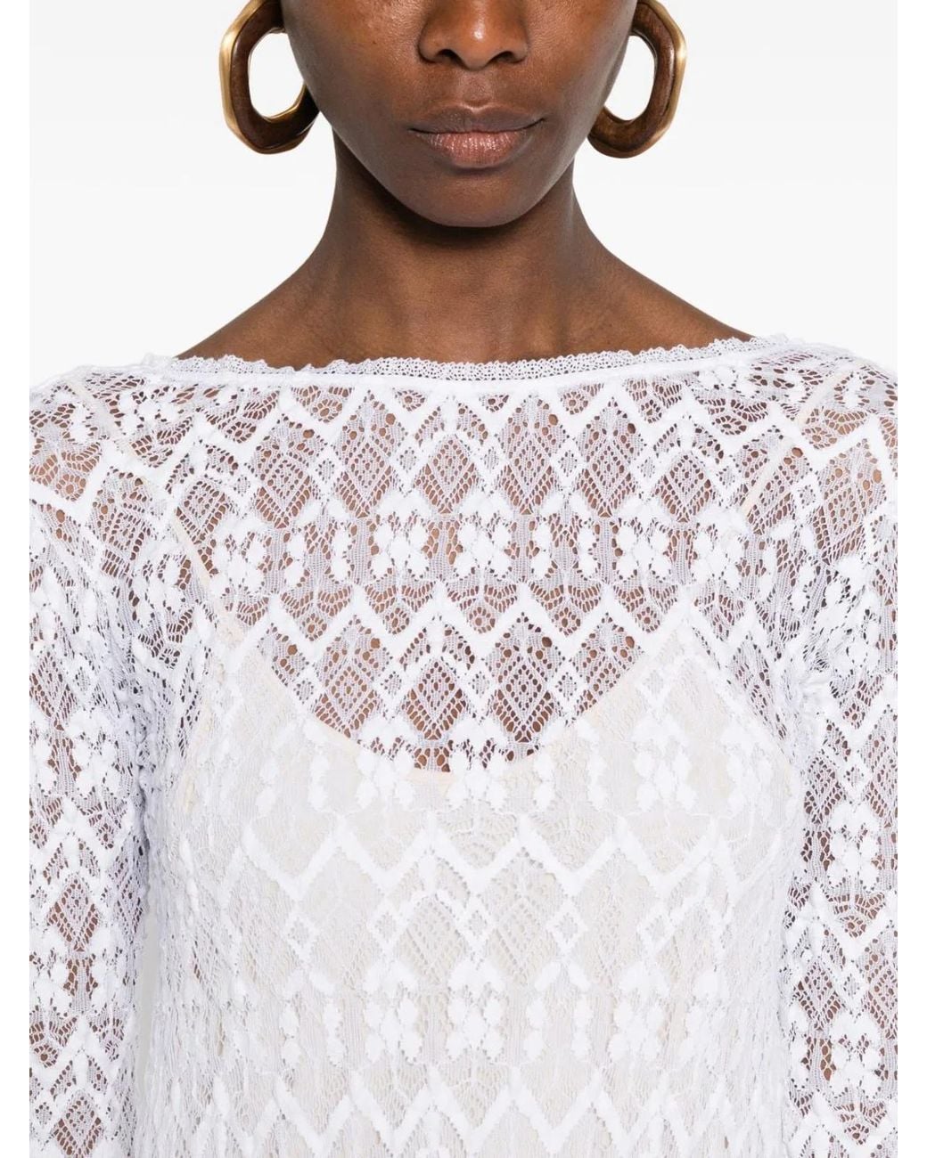 Forte_forte White Lace Long Dress