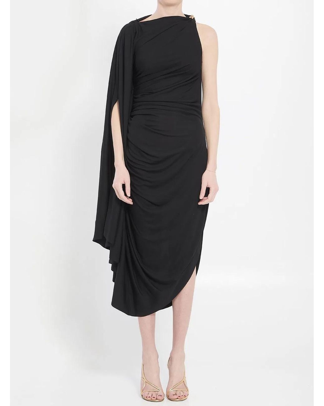 Bottega Veneta Black Draped Dress