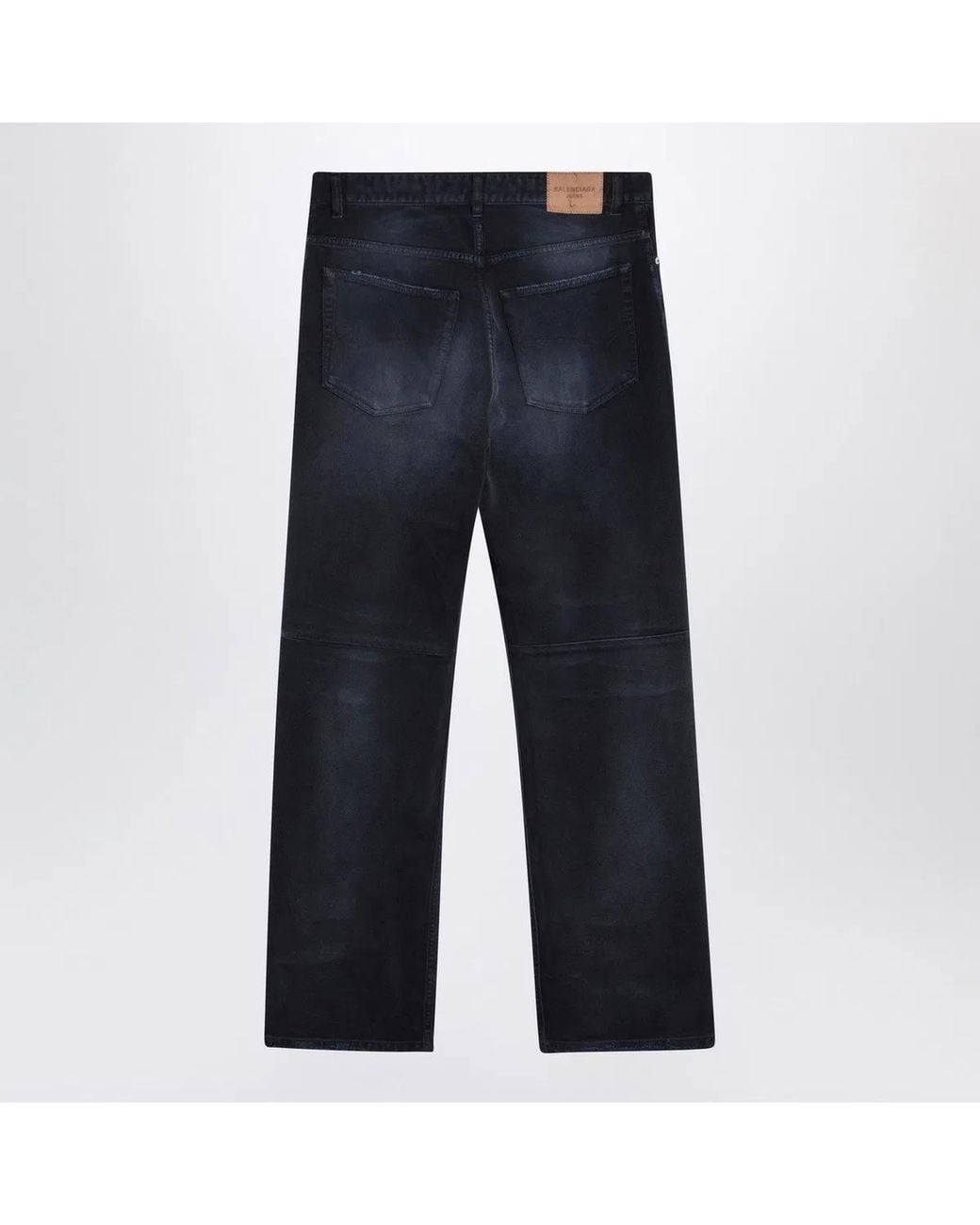 Balenciaga Blue Wide-Leg Washed-Effect Jeans for men