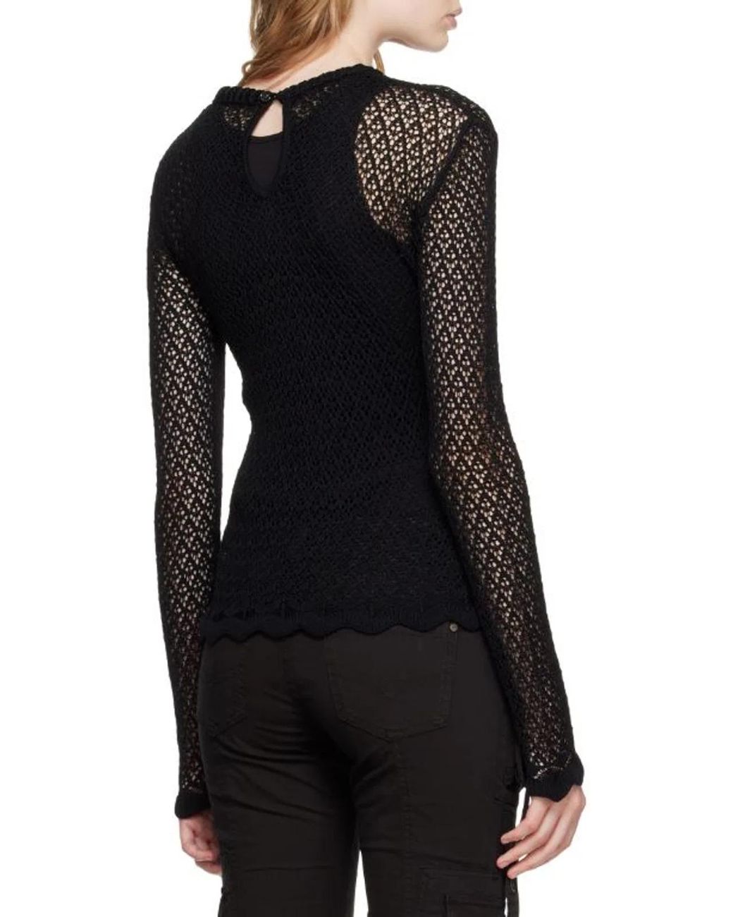 Blumarine Black Keyhole Rear Asymmetric Dresses