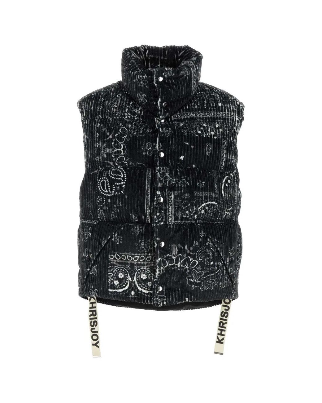 Khrisjoy Black Paisley Padded Jacket for men