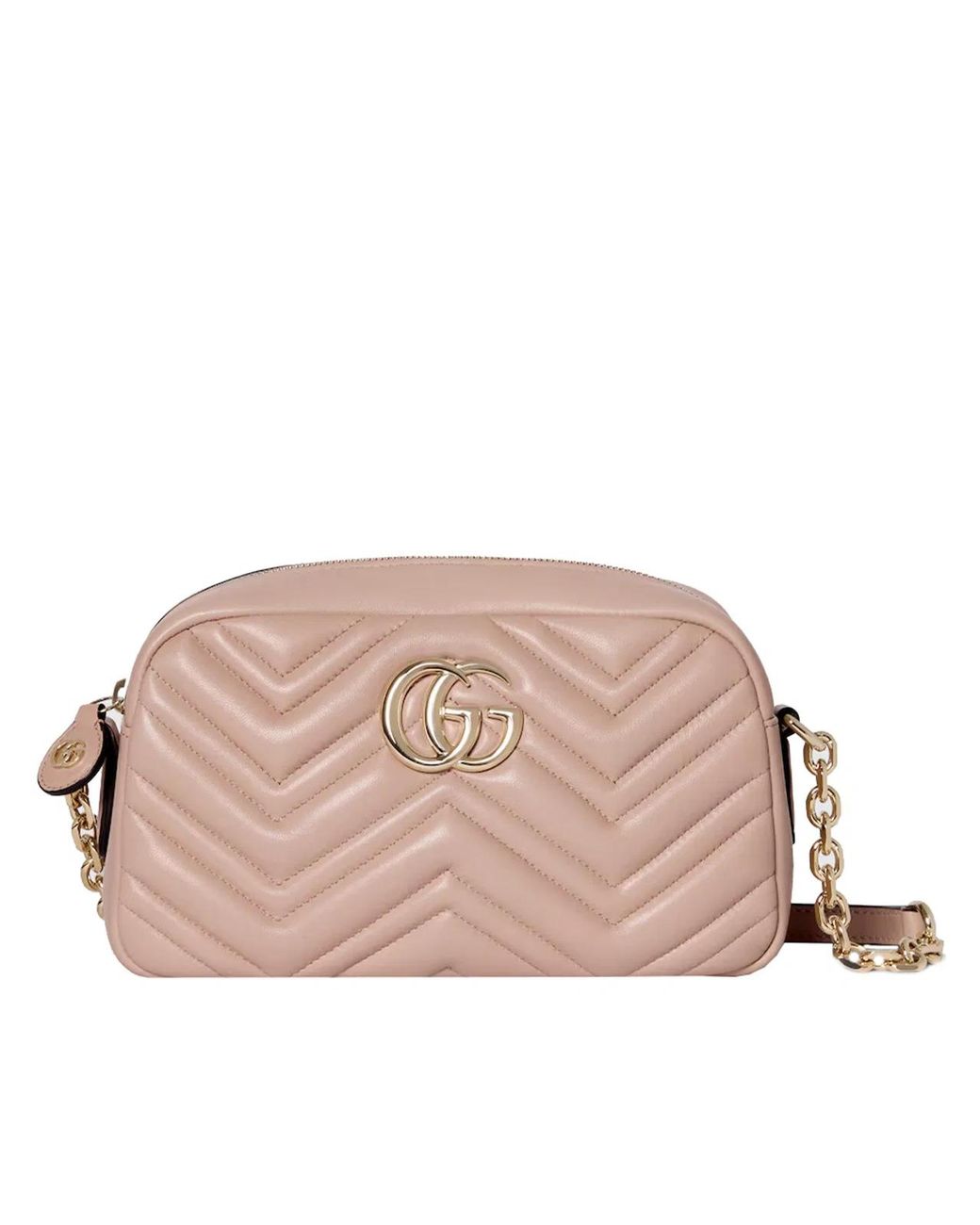Gucci Pink Camera Bag Gg Marmont Size Small