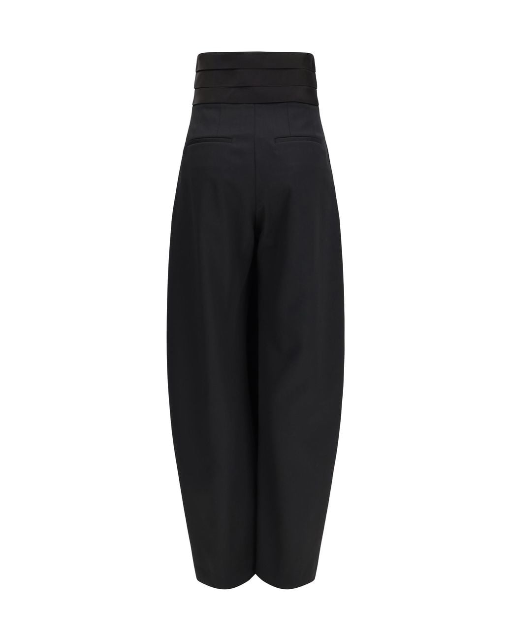 Alaïa Black Alaia Rounded Tuxedo Wool Pants