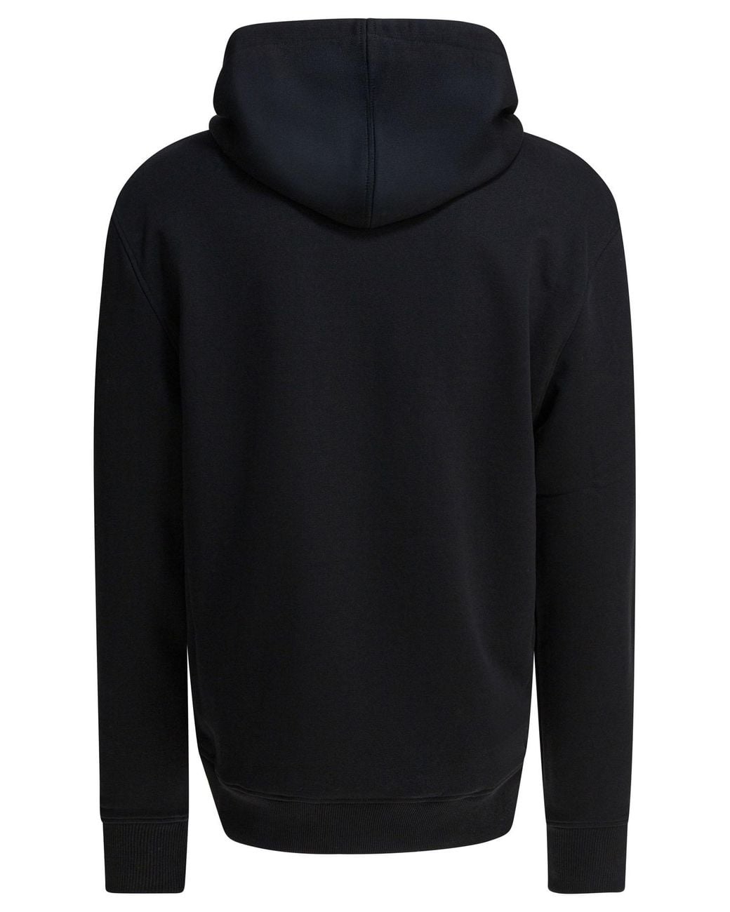 AMI Black Cotton Hoodie for men