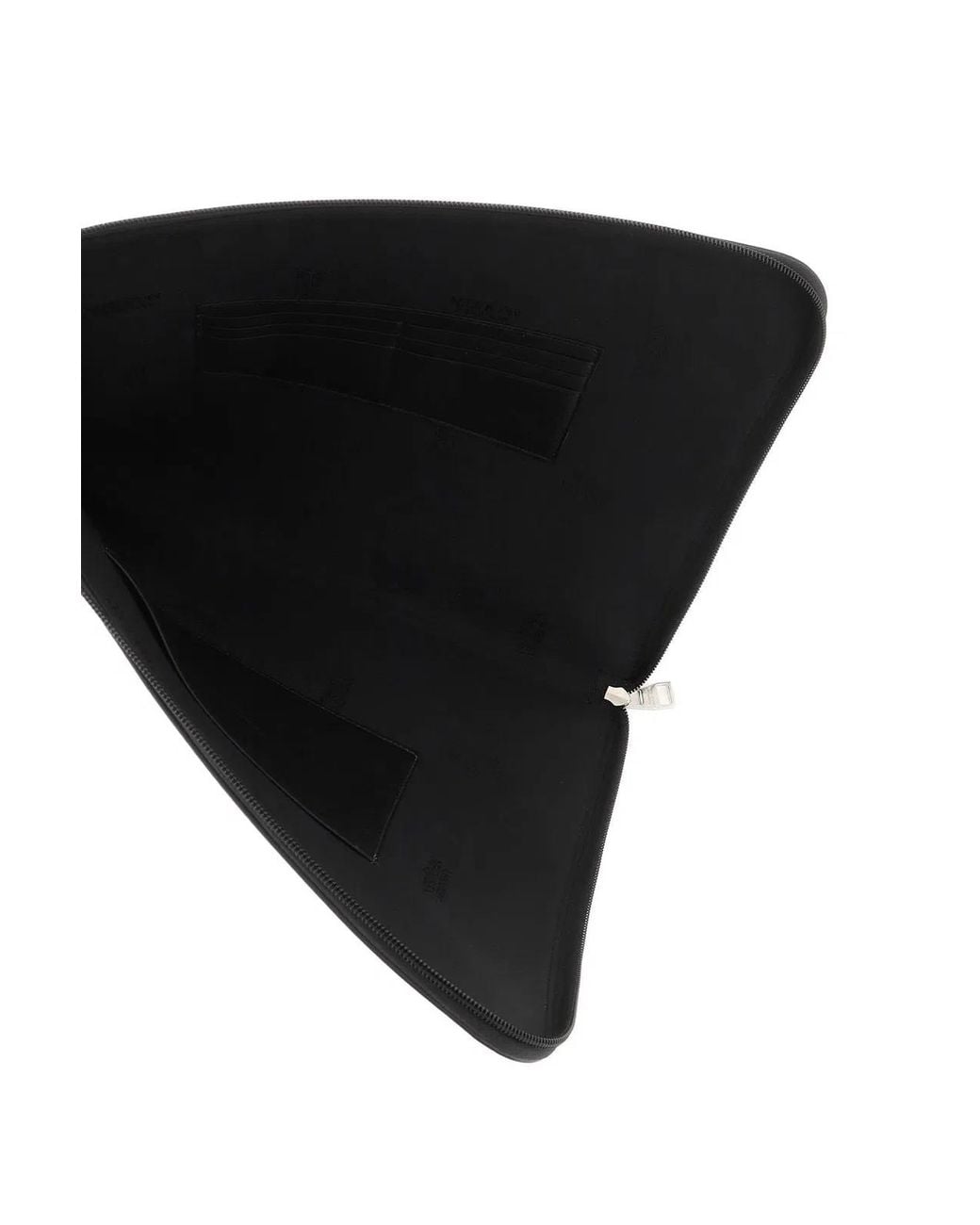 McQueen Black Leather Document Holder