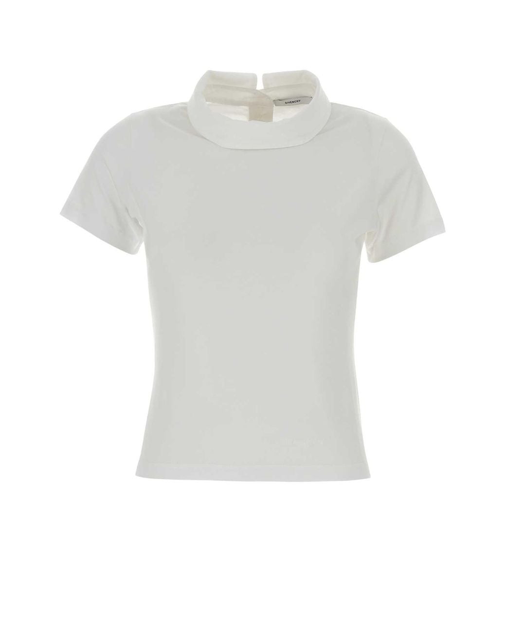 Givenchy White Roll-Up Poplin T-Shirt