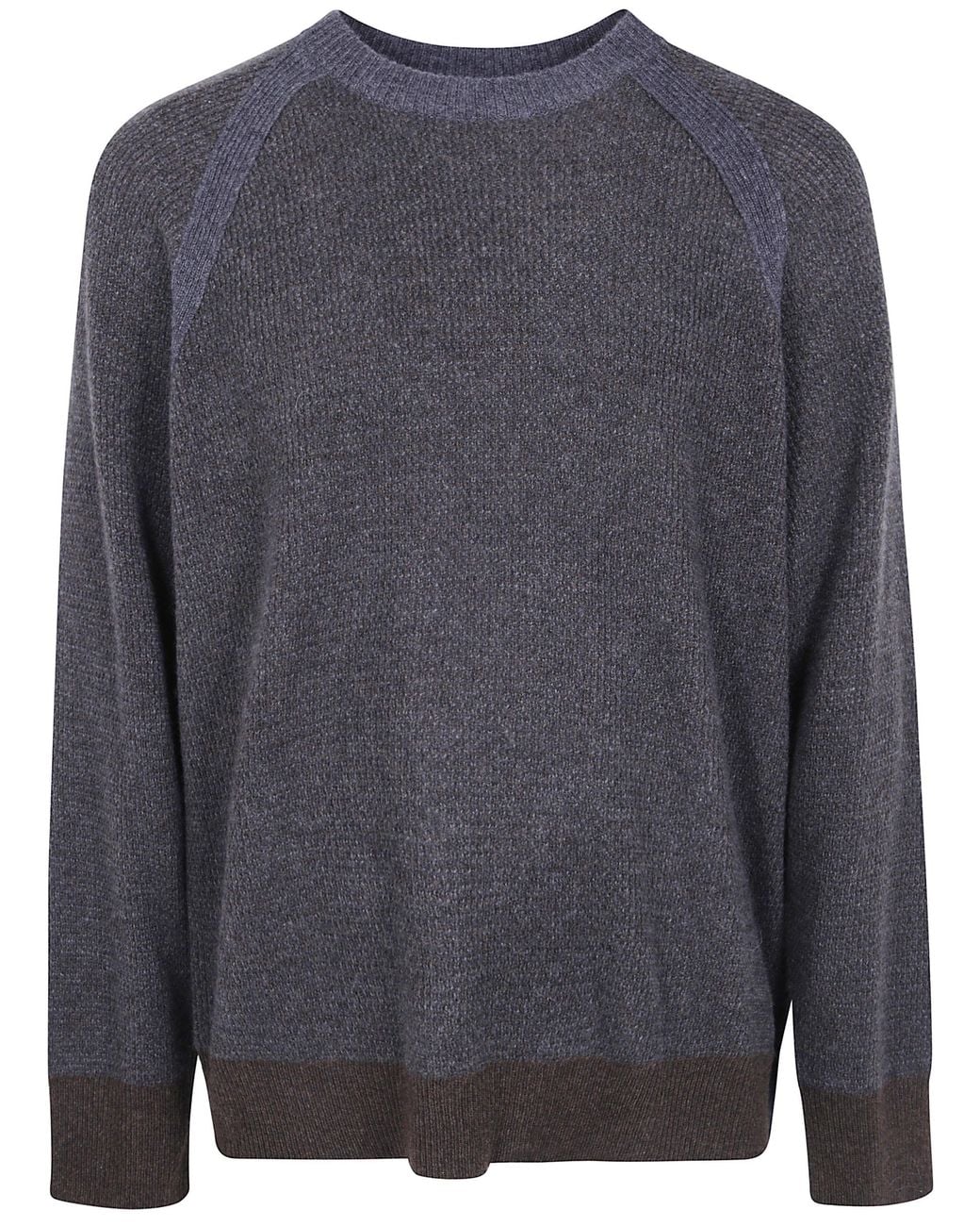 Ziggy Chen Gray Oversized Raglan Sweater for men