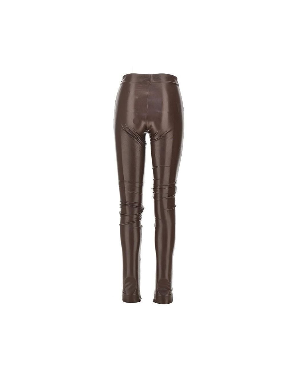 ANDAMANE Brown New Holla Vegan Leather Leggings