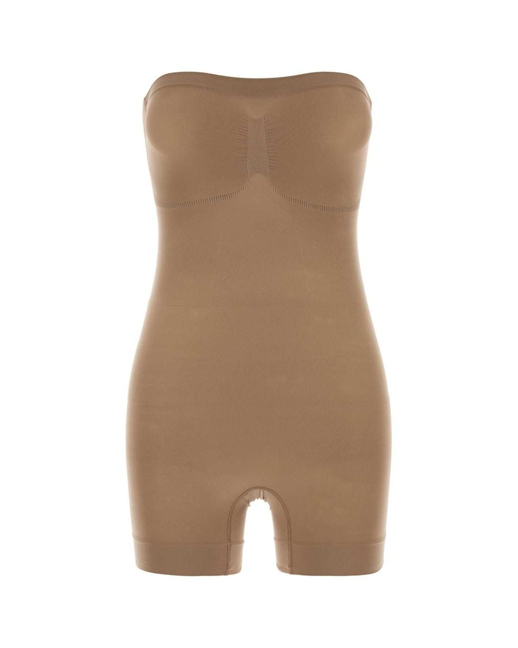 Skims Brown Strapless Shortie Bodysuit