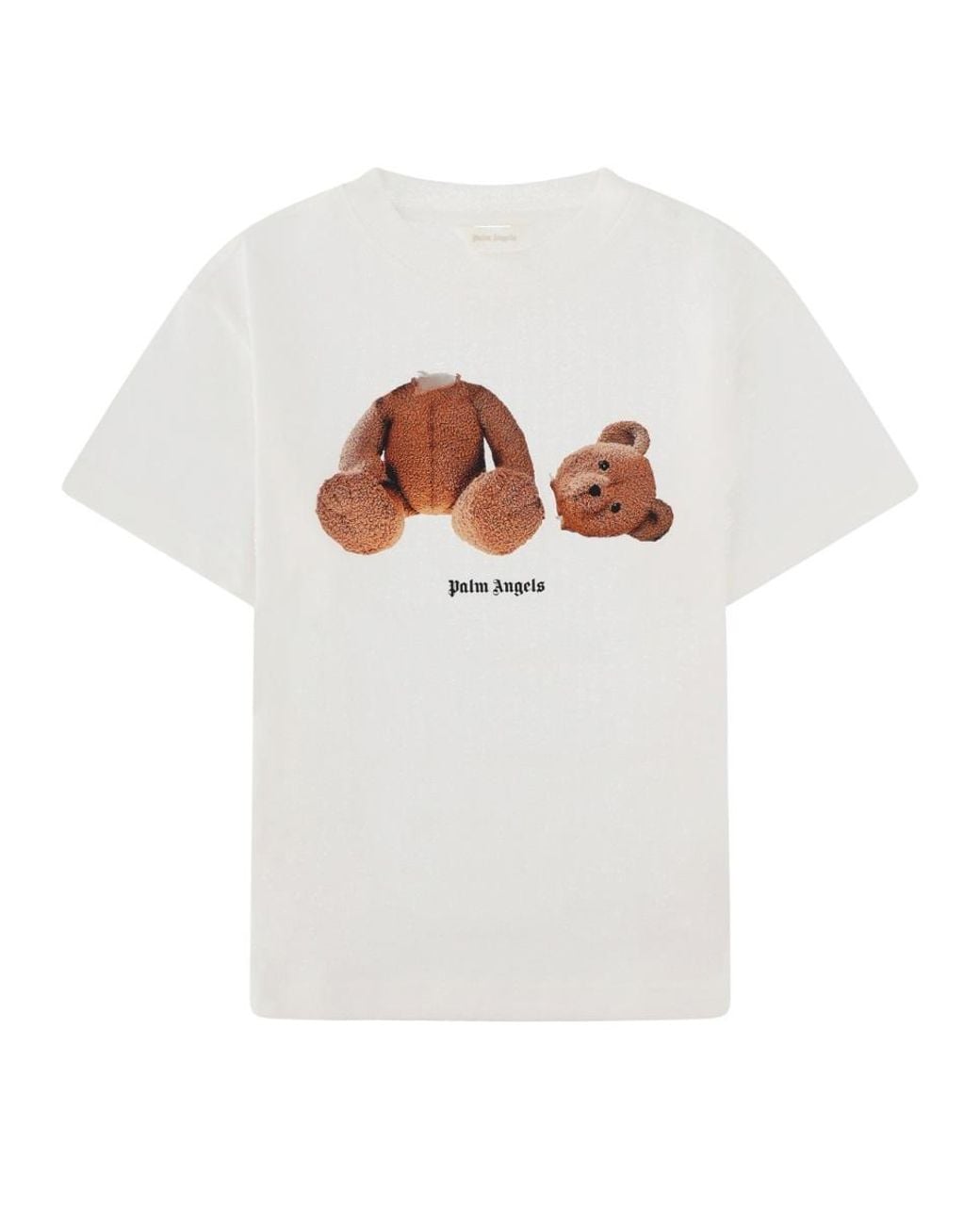 Palm Angels White Jersey T-Shirt Boy
