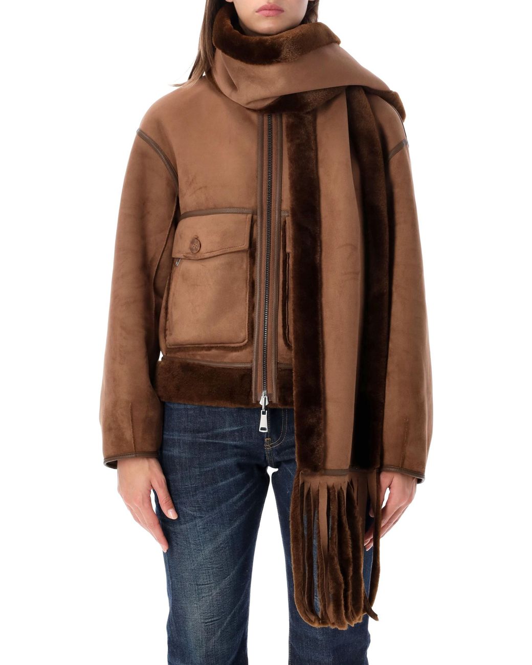 Urbancode Brown Funnel Neck Bomber Reversable