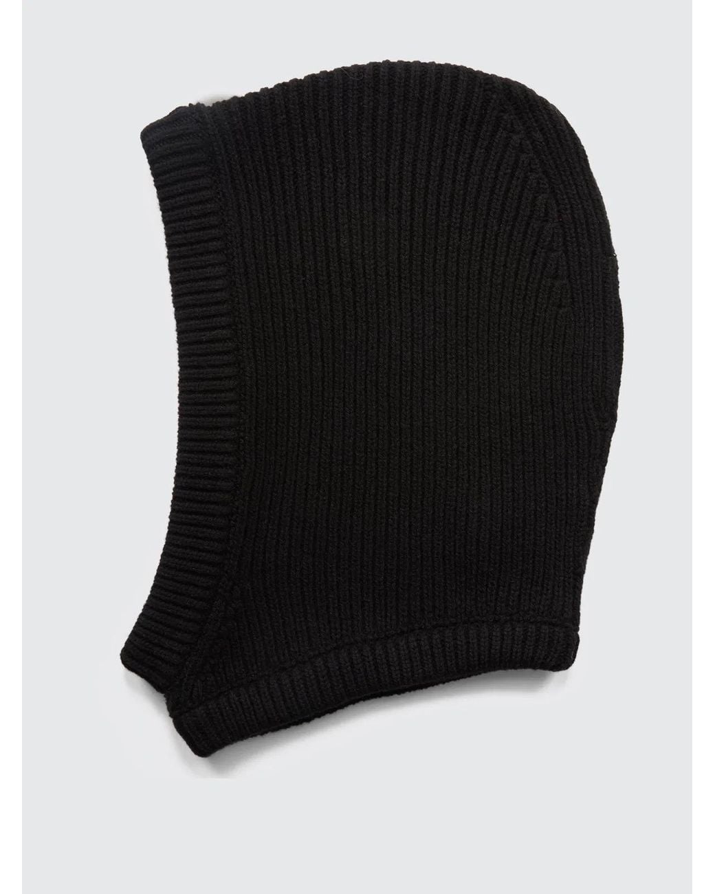 Rick Owens Black Knitted Hood for men
