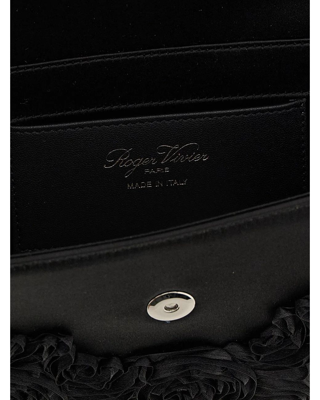 Roger Vivier Black 'Efflorescence' Clutch