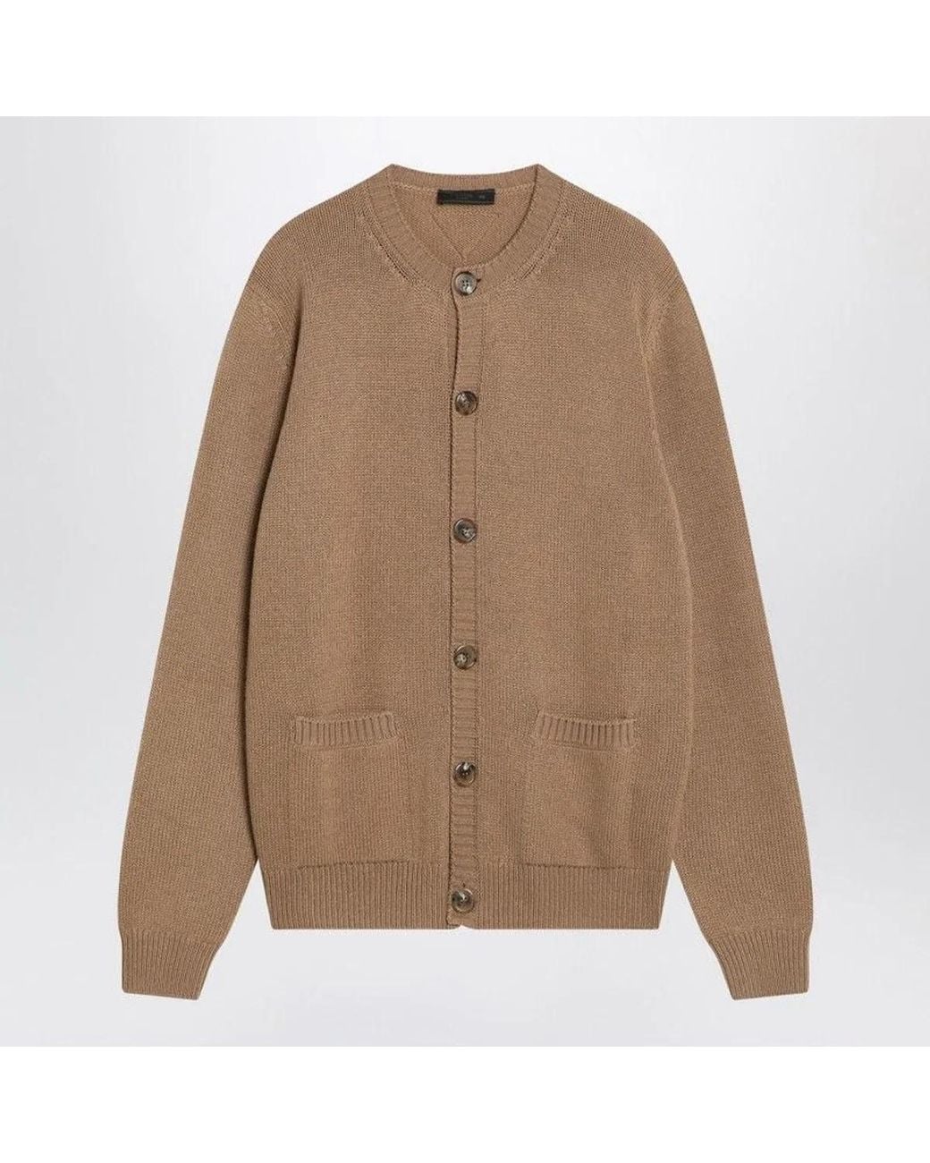 Prada Brown Camel-Coloured Cardigan for men