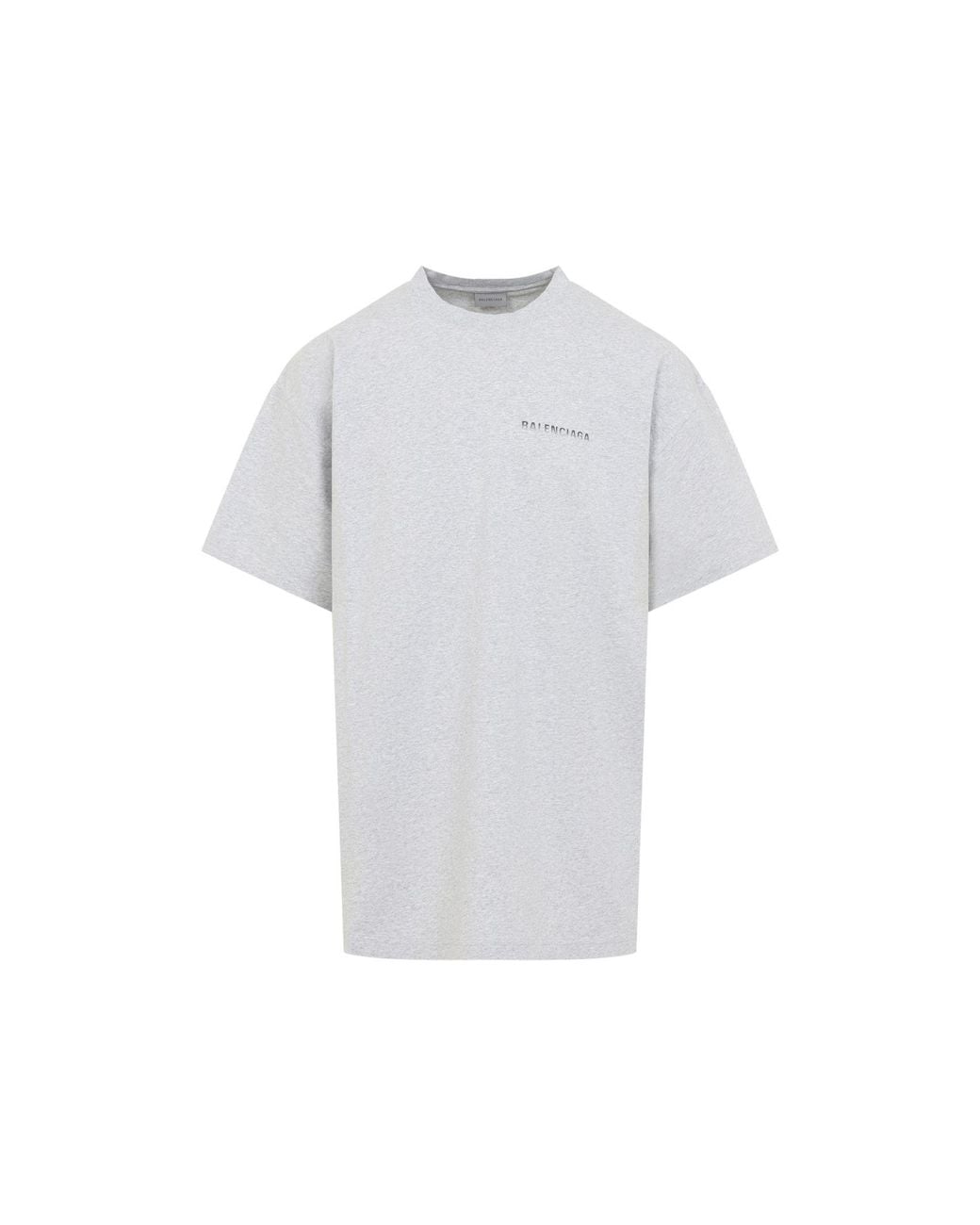 Balenciaga White Cotton Logo T-Shirt for men