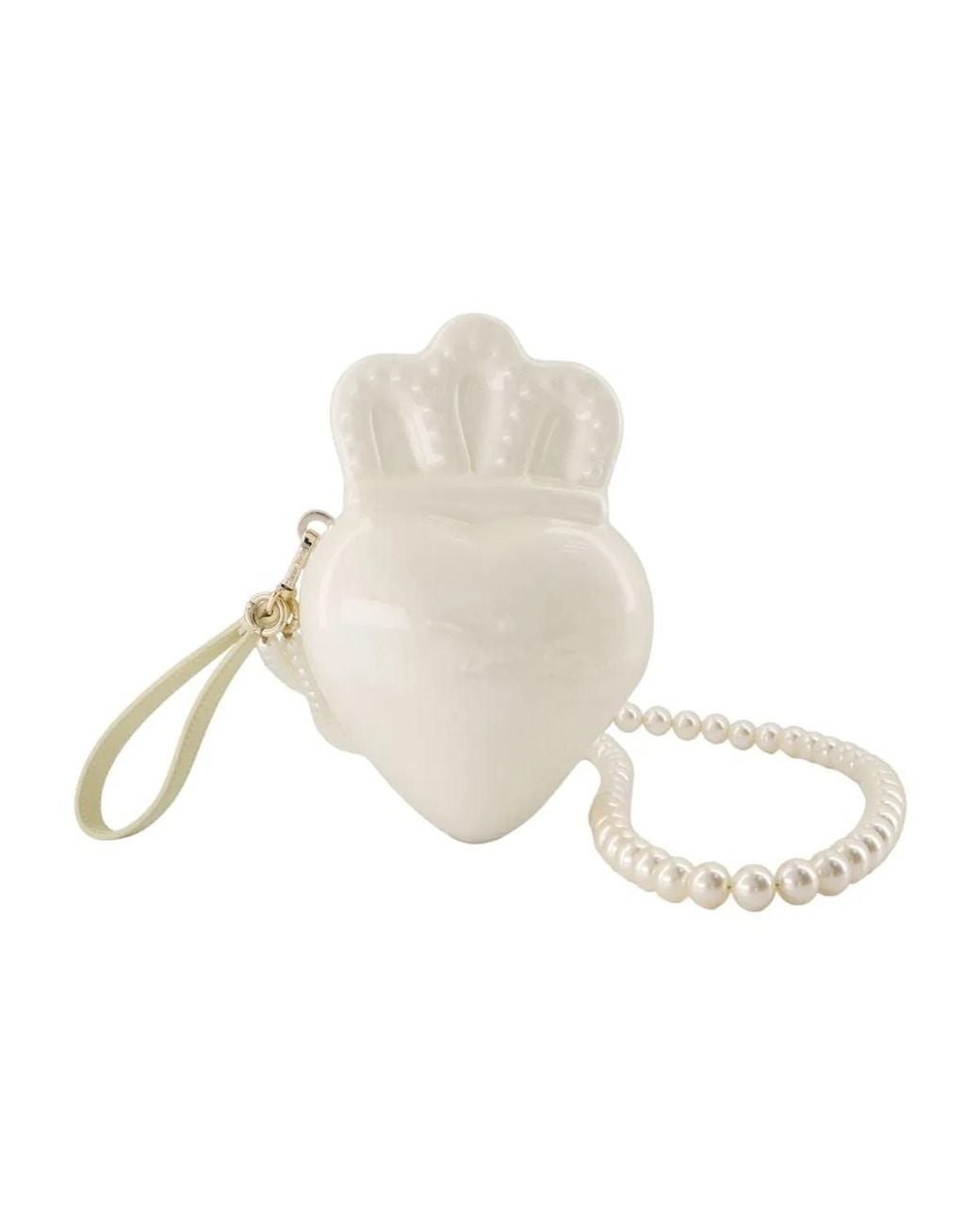 Simone Rocha White Claddagh Crossbody