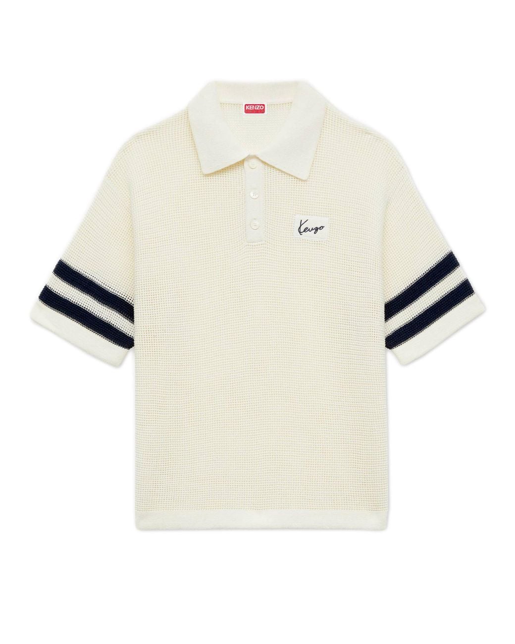 KENZO Natural Mesh Polo Shirt for men