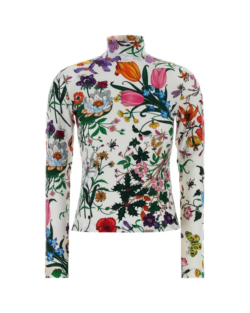 Gucci White Printed Jersey T-Shirt