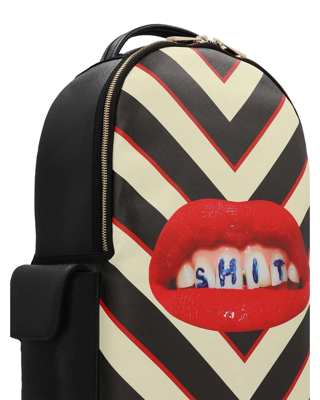 Seletti Red 'Regimeenta Shit' Seenta X Toiletpaper Backpack