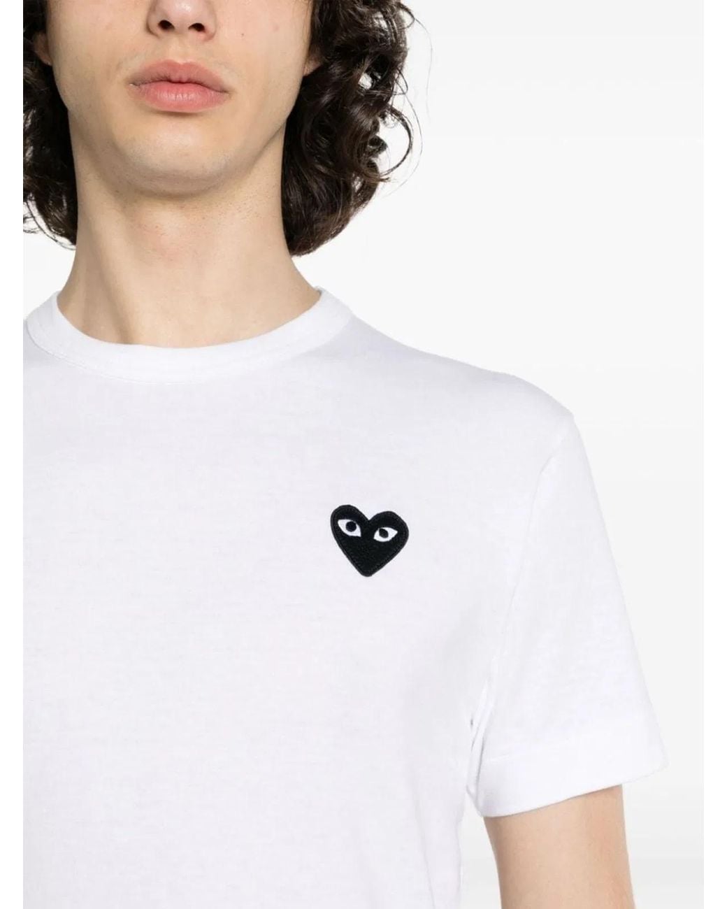 COMME DES GARÇONS PLAY White Cotton T-Shirt for men