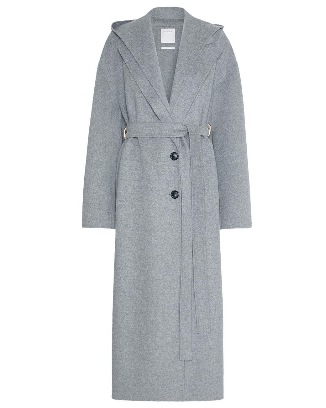 Max Mara Gray Oversized Pure Wool Coat