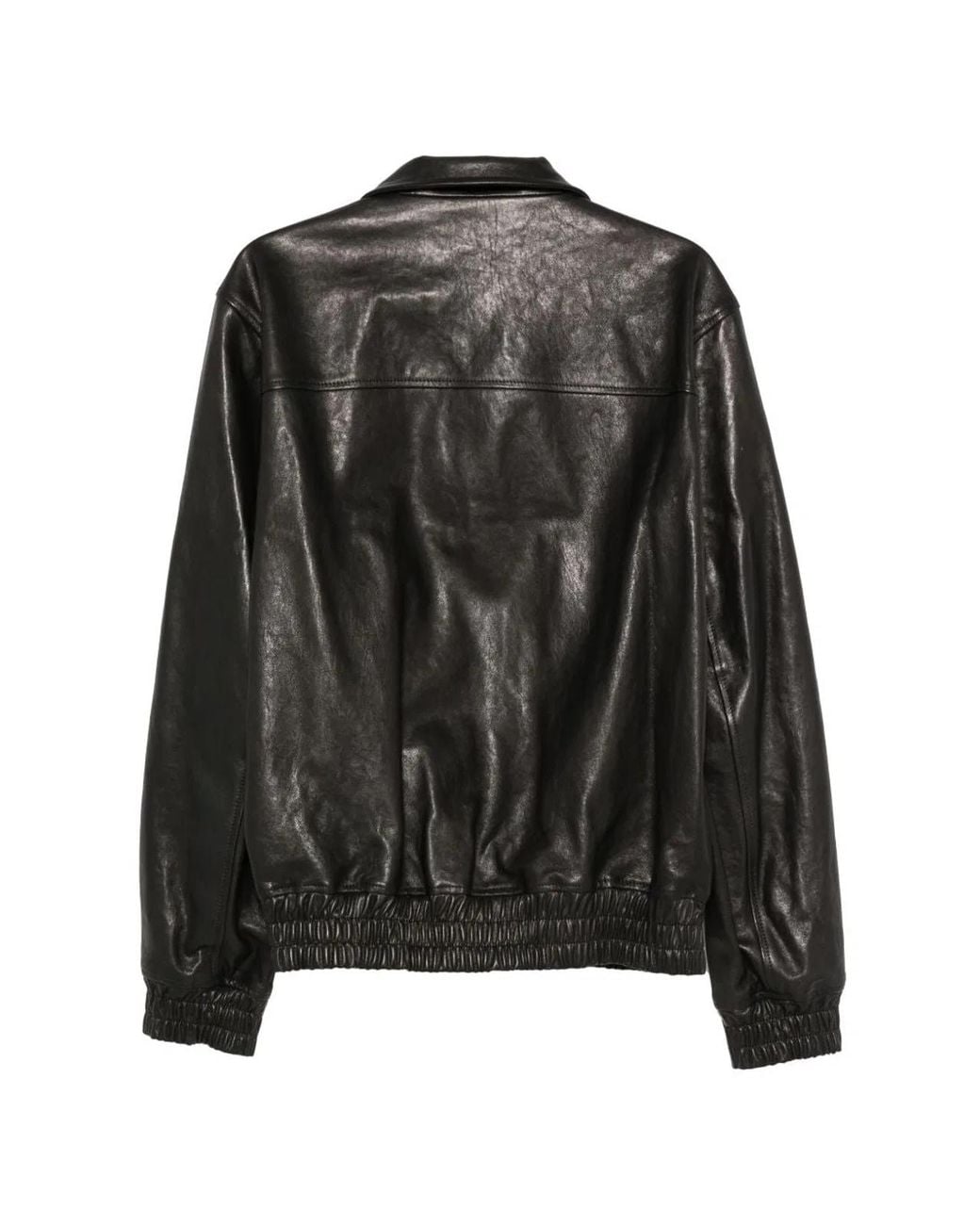 Valentino Garavani Black Leather Jacket for men