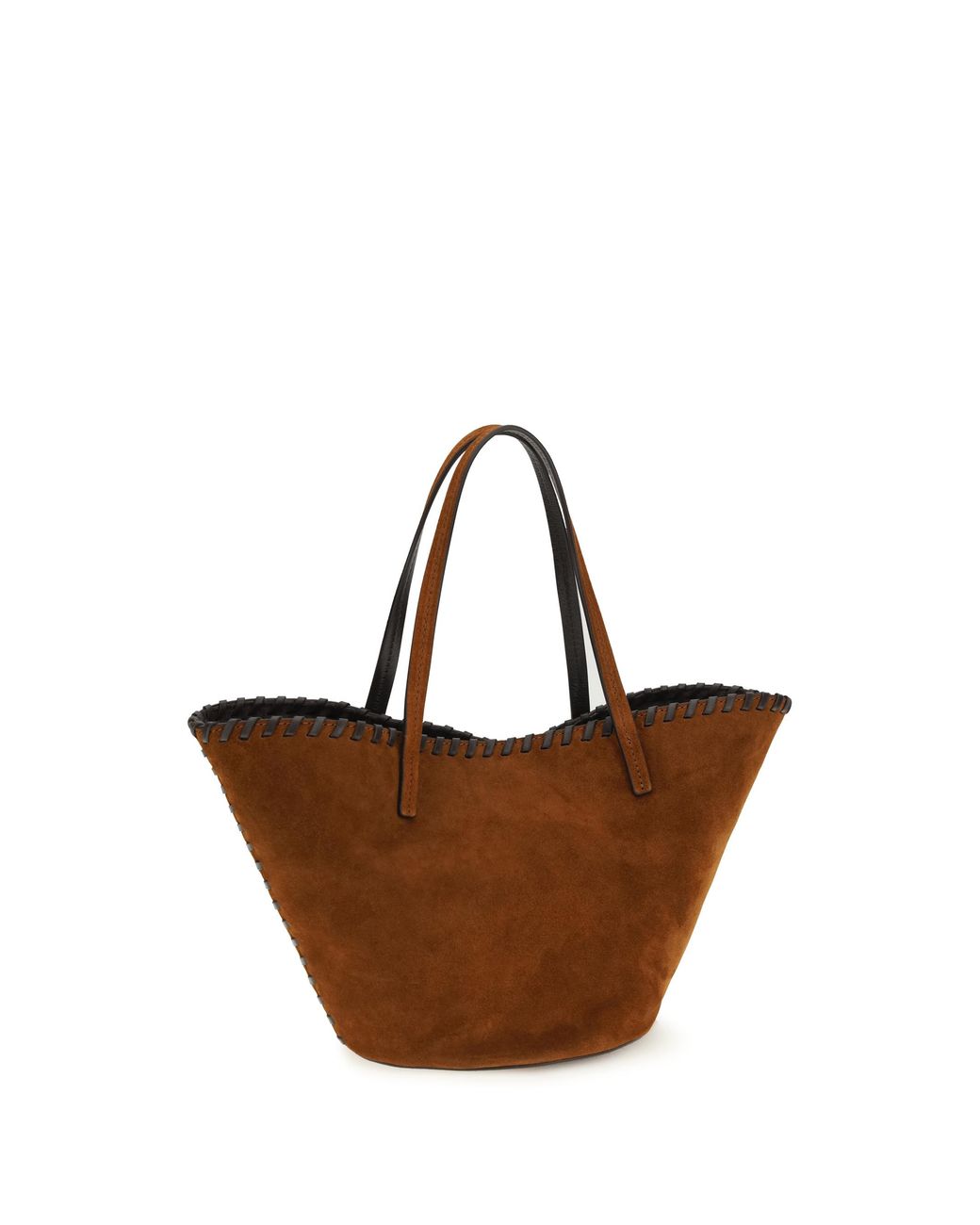 Staud White Handbag Caro Suede