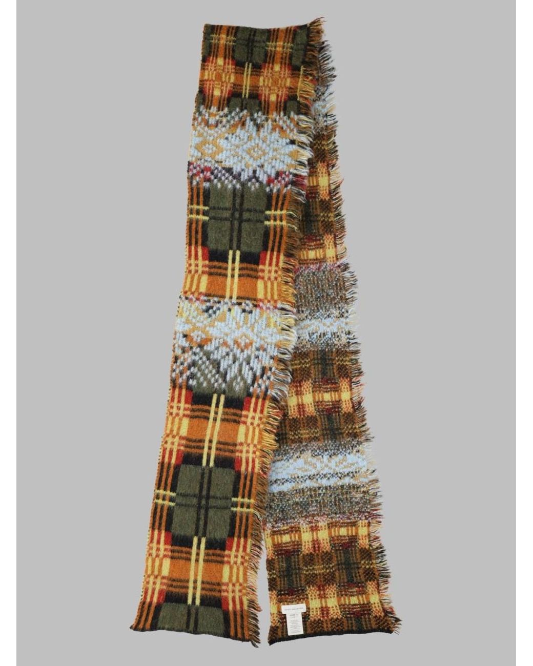 Dries Van Noten Multicolor Paintwork Wool-Blend Scarf For