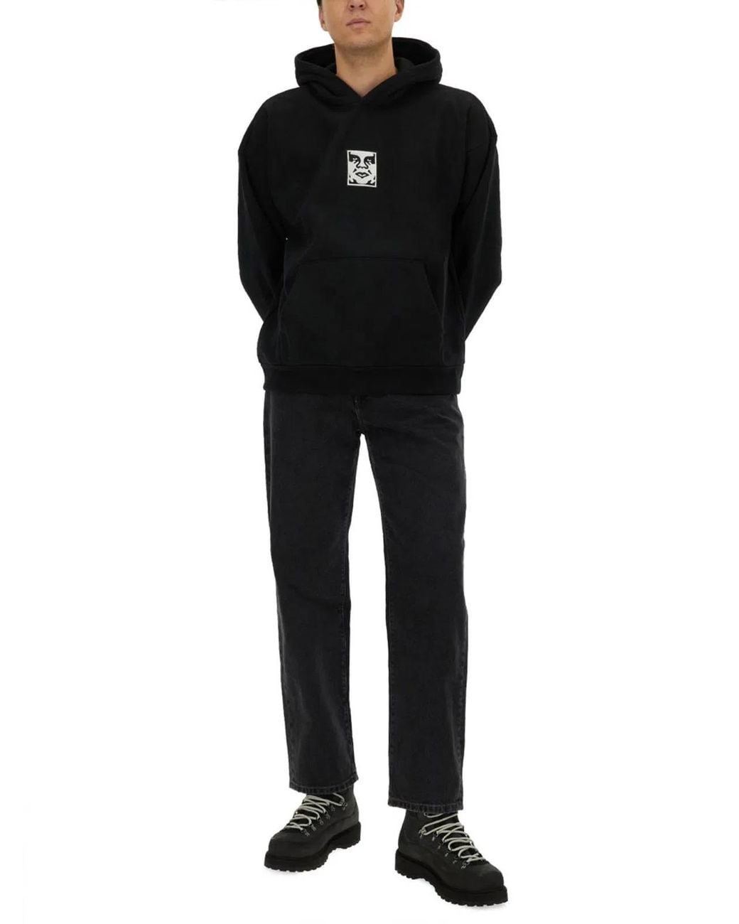 Obey Black Icon Hoodie for men